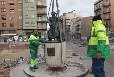 el servei d’Arqueologia de l’Ajuntament de Lleida restaurarà l’escultura que, després, es tornarà a col·locar en un punt de la plaça més proper a la ….
