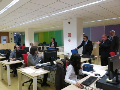 Salutació als treballadors d'IFR a Madrid..