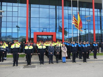 Lleida ha recordat aquest matí el Mosso d’Esquadra mort aquest cap de setmana amb un minut de silenci.