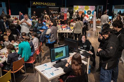 Aquest dissabte, equador de l'Animac, ha estat el dia de més activitat i afluència de públic a la Llotja.