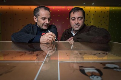 Carlos i Jordi Grangel, de l'Studio Grangel, homenatjats a l'Animac amb el nou Premi Trajectòria.