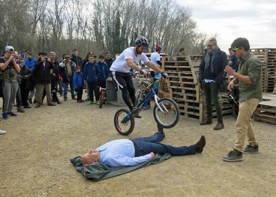 El regidor del barri de Pardinyes Rafel Peris, en el Bike Trial Parc de Lleida.