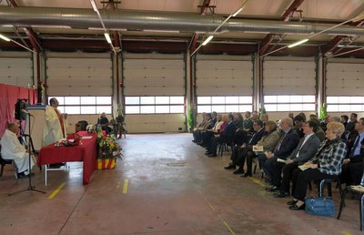 El paer en cap ha assistit a la missa en honor al patró dels Bombers, Sant Joan de Déu.