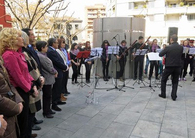 Les institucions i les entitats de la ciutat han commemorat de manera unitària el 8 de Març a Lleida.