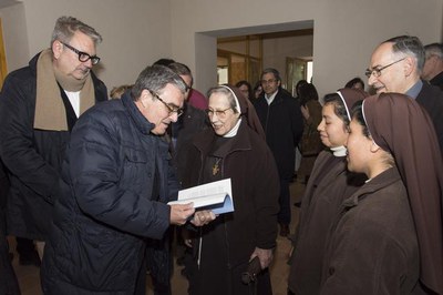A l'acte inaugural de la rehabilitació del Convent i els Jardins de Santa Clara han assistit germanes del convent de Santa Clara de Balaguer.