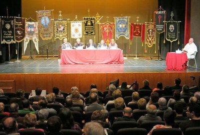 L'alcalde Ros ha glossat sobre el pregoner d'enguany, el frare mercedari Joaquín Millán.