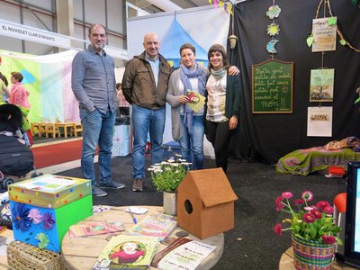 El tinent d'alcalde R. Peris i el director de Fira de Lleida, Oriol Oró, en la cloenda de Petitàlia i Mascota'm.