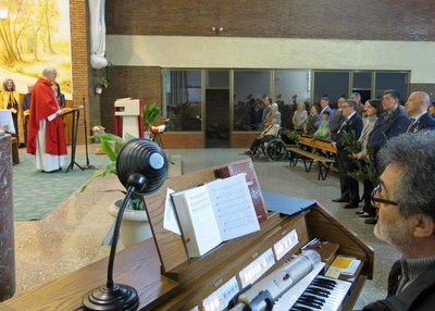 Després de la processó de la Somereta, s'ha fet la missa a la parròquia del Santíssim Salvador de Pardinyes.