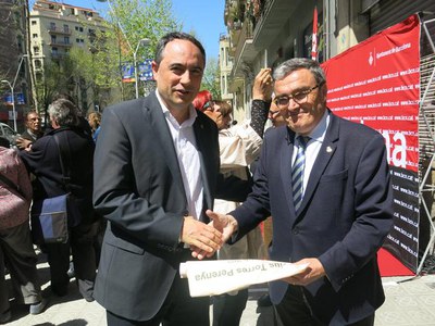 El paer en cap amb el regidor de Cultura de Barcelona, Jaume Ciurana..