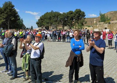 Castillo i Alonso han participat en els actes que s'han fet al final de la Marxa de la Pau a la Seu Vella.