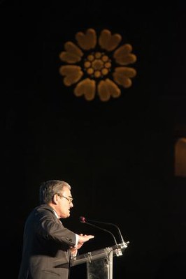 L'alcalde de Lleida, en la III Gala dels Premis Premis de Comerç ciutat de Lleida, a la Seu Vella.