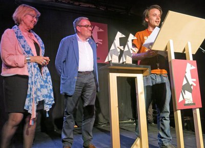 La clausura de la 26a Fira de Titelles de Lleida s'ha fet al Cafè del Teatre de l'Escorxador.