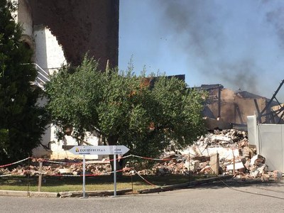 L'àrea afectada per l'incendi..