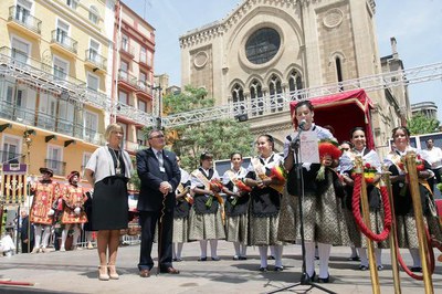 Les pubilles també han participat aquest matí en els actes en honor a Sant Anastasi.