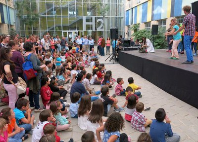 El paer en cap, en la festa de l'Eureka al Parc Científic de Lleida.