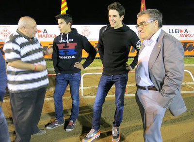 Els germans Màrquez, al circuit municipal El Segre de Rufea, al Dirt Track de Lleida.