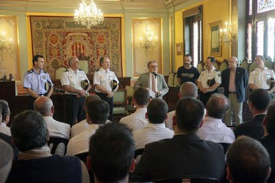 L'alcalde Ros ha presidit la recepció a la Paeria dels participants en el XXII Campionat Nacional de Tir de la Policia Nacional.