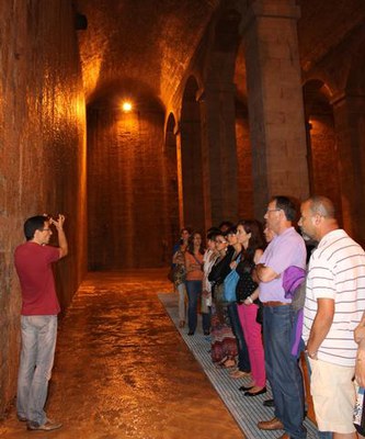 Fotografia d'arxiu de les visites guiades al Dipòsit del Pla de l'Aigua.
