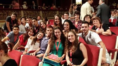 La Inestable 21, aquest matí, a la platea del Maria Guerrero..