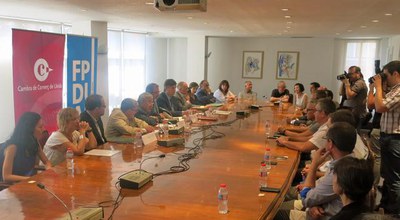 La presentació dels convenis s'ha fet a la Cambra de Comerç.