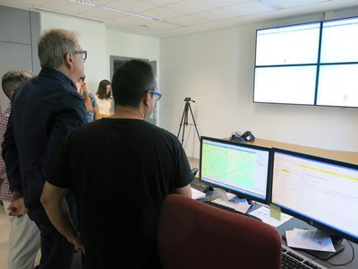 Visita al Centre de Control de Trànsit de la Guàrdia Urbana.