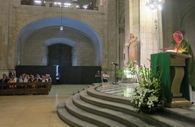 Comiat avui de Mons. Joan Piris, a la Catedral Nova de Lleida.