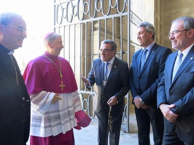 L'alcalde Ros ha felicitat el nou bisbe de Lleida.