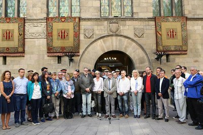 La concentració silenciosa ha tingut lloc a la Plaça Paeria.