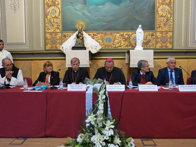 Acte de lliurament de premis del certamen marià de l'Acadèmia Mariana de Lleida.