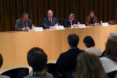 Fotografia de la conferència pronunciada avui per Federico Mayor Zaragoza 2.