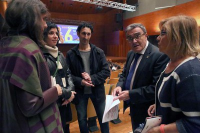 Salutació a l'actriu lleidatana Alícia Pérez, jurat del Som Cinema..