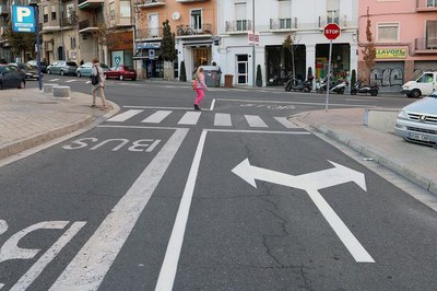 La nova senyalització, ja finalitzada.