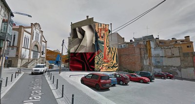 Fotomuntatge de l'obra guanyadora.