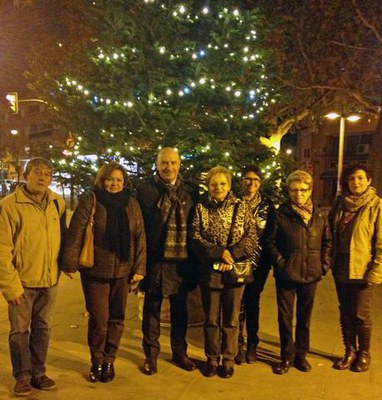 Encesa de llums de Nadal amb els comerciants de la Bordeta.