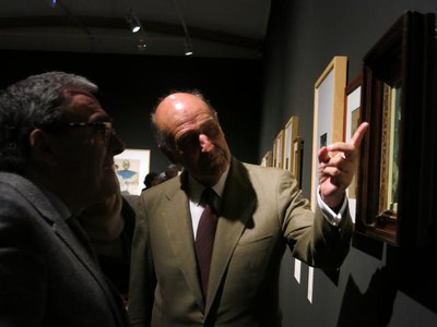 Àngel Ros, amb Miquel Roca, president del MNAC..