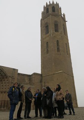 L'alcalde Ros amb el ministre d’Educació, Cultura i Esport, a la Seu Vella de Lleida.