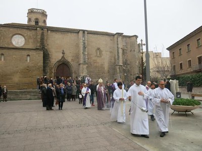 La processó va sortir de l'Església de Sant Llorenç per baixar pel carrer La Palma fins a la Catedral.