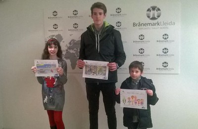 Els guanyadors de la tercera edició del Concurs ‘Dibuixa el Nadal a Lleida’.