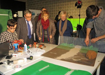 Els alumnes d'Ilerna fan un taller d'animació stop motion al Magical en el marc d'Animac 2016.