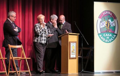 L'exregidora Dolors Arderiu, una de les persones guardones al Teatre de l'Escorxador.