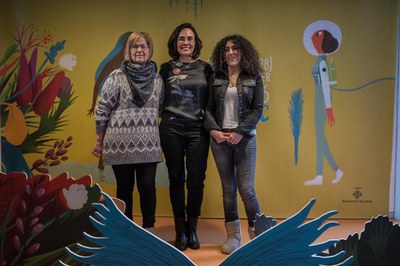 La tinent d'alcalde Montse Parra ha acompanyat tot el dia els realitzadors i autors presents a Animac.