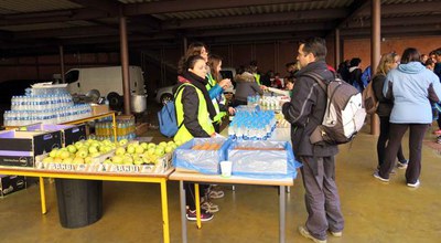 Punts d'avituallament al llarg del circuit per recuperar forces.