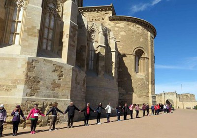 Una abraçada de suport per aconseguir el reconeixement de Patrimoni Mundial de la Humanitat per part de la Unesco.