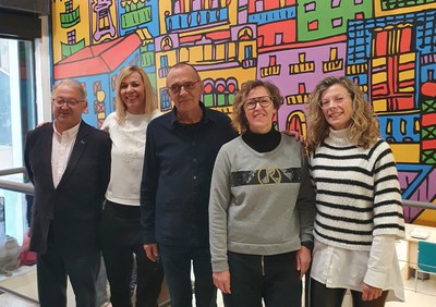 Miquel Pueyo i Paco Cerdà han visitat l'oficina de Turisme de Lleida..