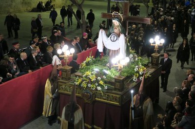 Processó dels Dolors en la Setmana Santa a Lleida.