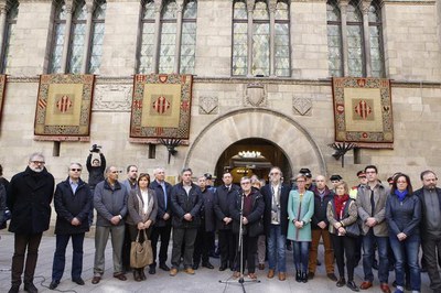 Lleida se solidaritza amb Brussel·les amb un minut de silenci i mostra el seu condol i solidaritat a les víctimes i el poble belga.