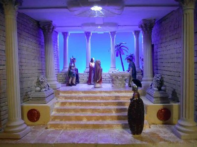 Jesús davant Ponç Pilat, un dels darrers diorames afegits enguany a la col·lecció.