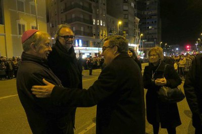 El bisbe Salvador i l'alcalde Ros han presidit la processó.