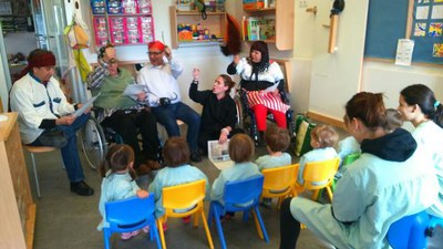 L'activitat de contacontes “Jou, el pirata bo” també es va dur a terme a l'EBM de Raimat.