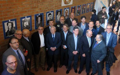 Els presidents també han posat davant les fotos que recorden la seva etapa al club.